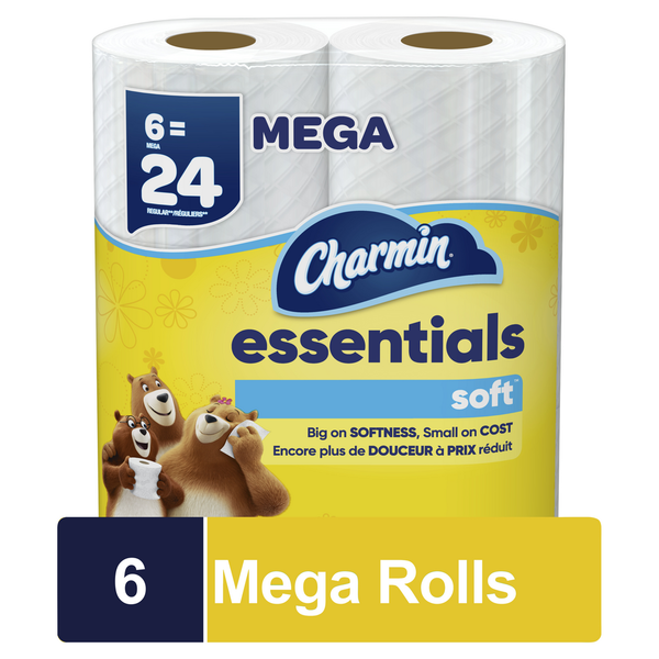 Paper Goods Charmin Soft Toilet Paper 6 Mega Rolls hero