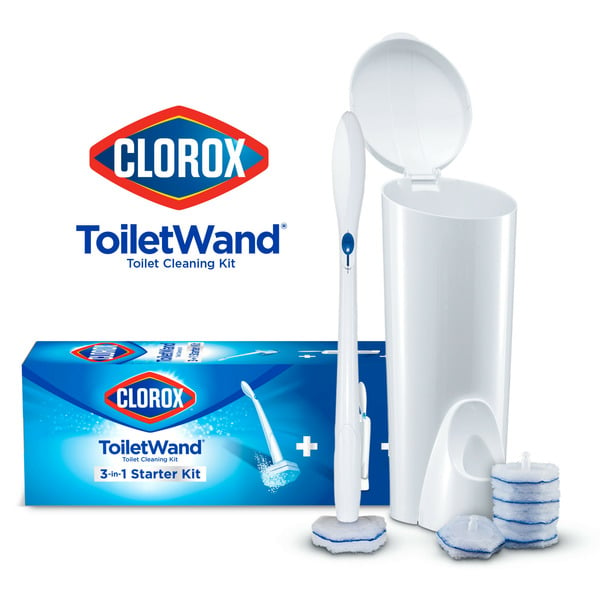 Clorox ToiletWand® Disposable Cleaning System, Storage Caddy and 6 Disinfecting Refills hero