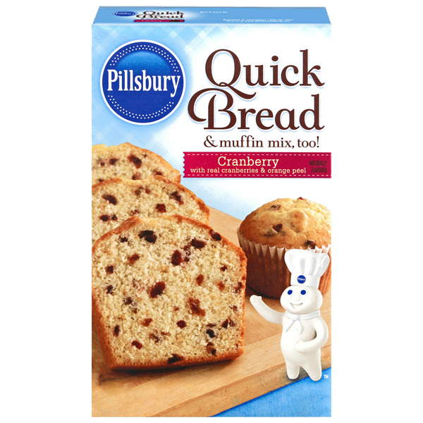 Doughs, Gelatins & Bake Mixes Pillsbury Cranberry Quick Bread And Muffin Mix hero