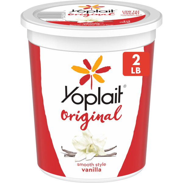 Yogurt Yoplait Smooth Style Vanilla Low Fat Yogurt Tub hero