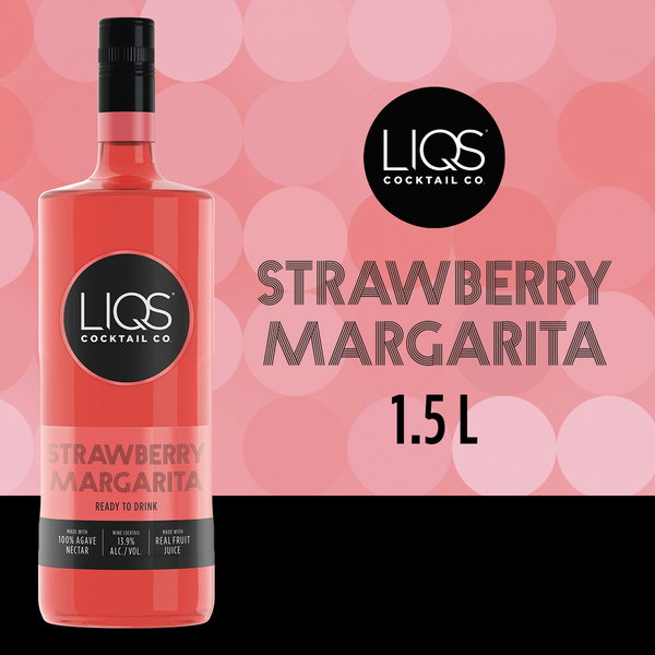 Wine LIQS Strawberry Margarita Ready to Drink Cocktail, hero