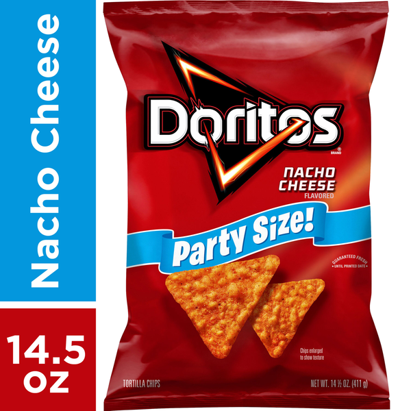 Tortillas & Flat Bread Doritos Tortilla Chips Nacho Cheese Flavored 14 1/2 Oz hero