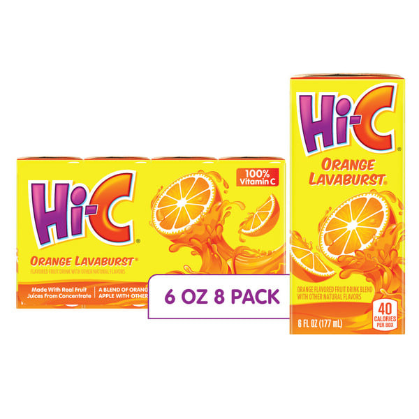 Juice & Nectars Hi-C Orange Lavaburst Cartons hero