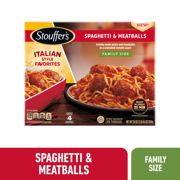 Frozen Meals Stouffer's Family Size Spaghetti And Meatballs Frozen Entrée hero