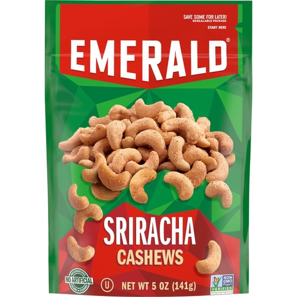 Nuts, Seeds & Dried Fruit Emerald Sriracha Cashews hero