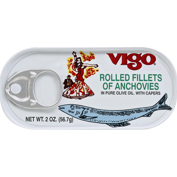 Canned Meat & Seafood Vigo Fillets of Anchovies, Rolled hero