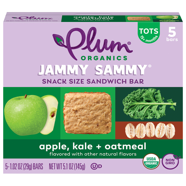 Baby Food & Formula Plum Organics Jammy Sammy® Apple, Kale + Oatmeal Bars hero