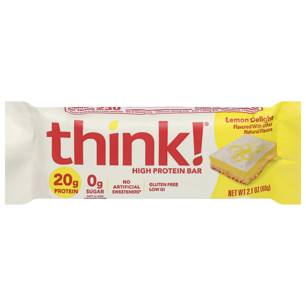 Protein, Energy & Granola Bars think! Lemon Delight Bar hero