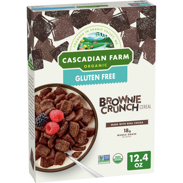 Cereal Cascadian Farm Organic Gluten Free Brownie Crunch Cereal hero