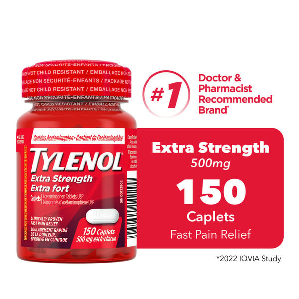 Muscles, Joints & Pain Relief Tylenol Adult Extra Strength Pain Relief Acetaminophen 500Mg Caplets hero