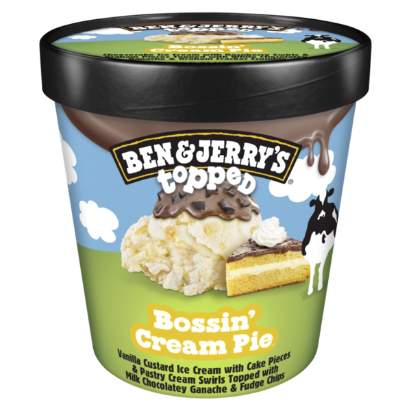 Ben & Jerry's Bossin' Cream Pie™ Topped Vanilla Ice Cream Pint hero