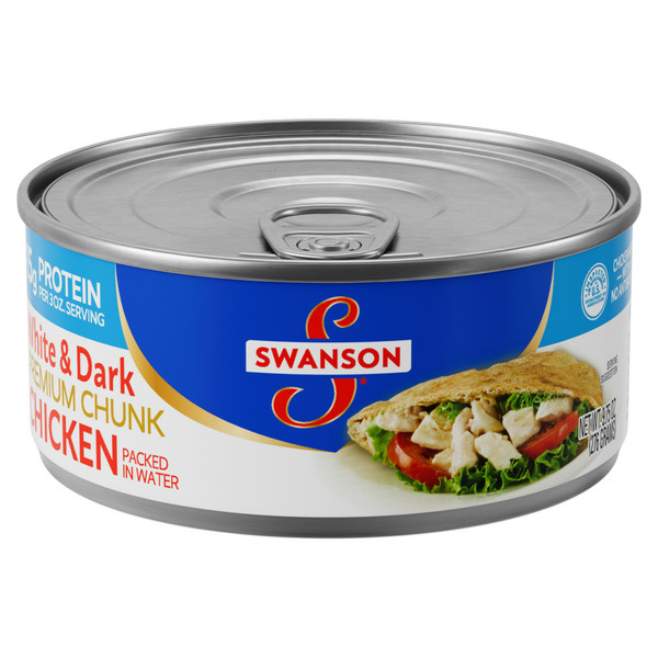 Canned Meat & Seafood Swanson's White and Dark Premium Chunk Canned Chicken Breast in Water hero