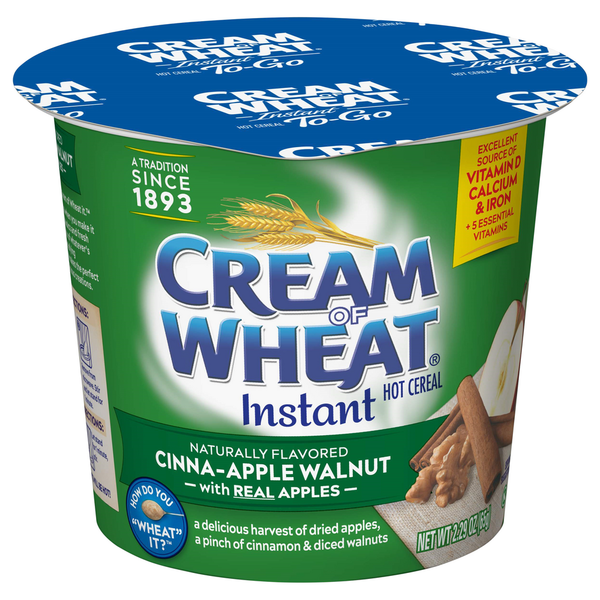 Hot Cereal & Pancake Mixes Cream of Wheat To Go Cinna Apple Walnut Instant Hot Cereal hero