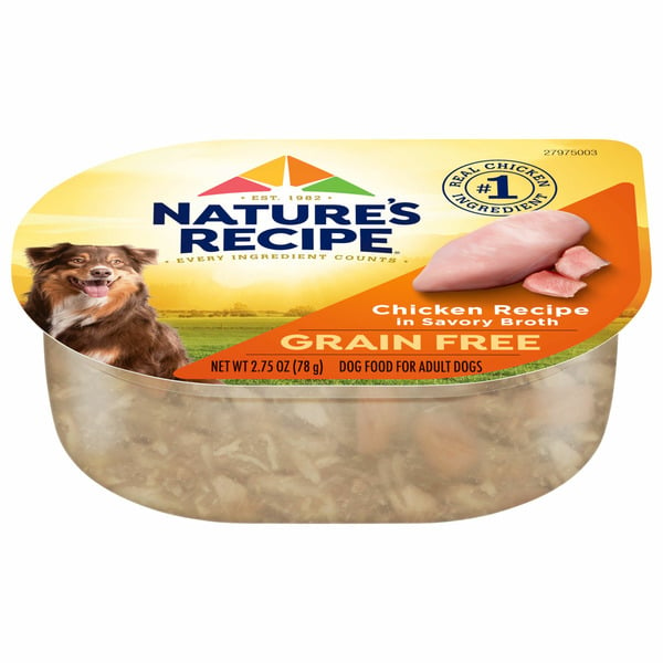 Wet Dog Food Nature's Recipe Dog Food, Grain Free, Chicken Recipe, in Broth hero