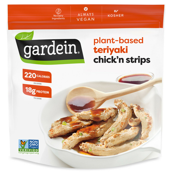 Frozen Vegan & Vegetarian Gardein Plant-Based Teriyaki Chick'n Strips, Vegan Food, Frozen Food hero