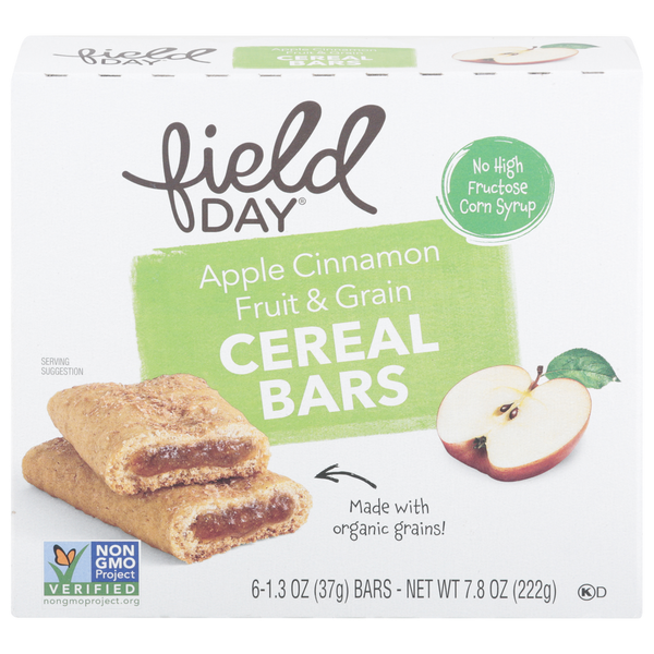 Breakfast Bars & Pastries FIELD DAY Cereal Bars, Apple Cinnamon Fruit & Grain hero