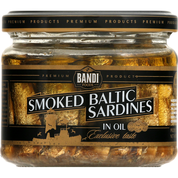 Eastern European Bandi Foods Sardines in Oil, Smoked Baltic hero