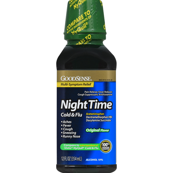 Cold, Flu & Allergy Good Sense Cold & Flu, Night Time, Original Flavor hero