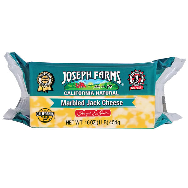 Packaged Cheese Joseph Farms Marbled Jack Cheese hero