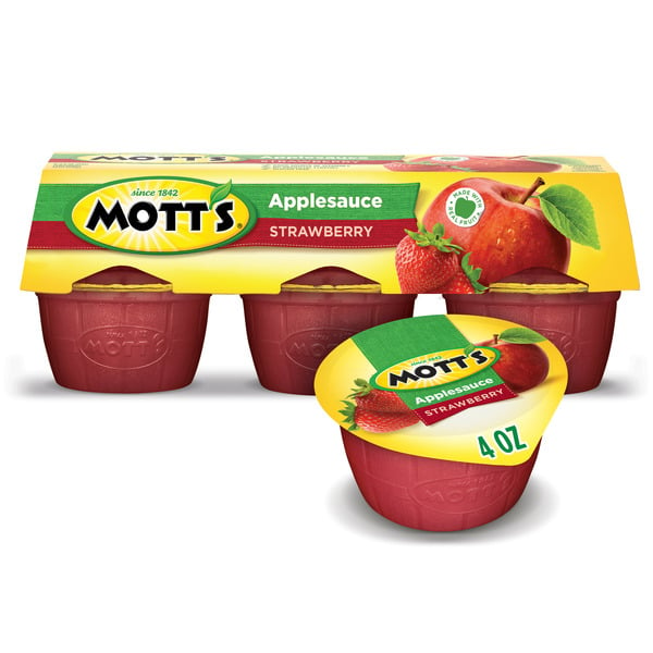 Canned Fruit & Applesauce Mott's Strawberry Applesauce hero