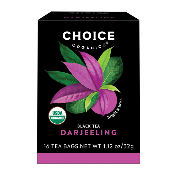 Tea Choice Organics Darjeeling Black Tea, Bright & Brisk, Contains Caffeine, Organic Tea Bags hero