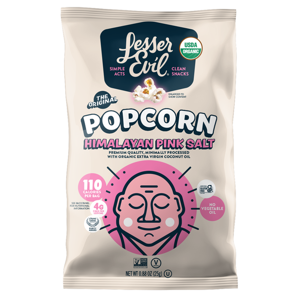 Popcorn & Jerky LesserEvil Organic Popcorn, Himalayan Pink Salt hero