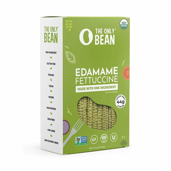 Dry Pasta The Only Bean Edamame Fettuccine (Organic & Gluten Free) Pasta Noodles hero