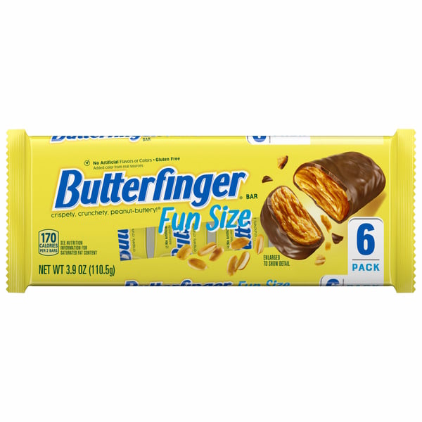 Candy, Chocolate & Gum Butterfinger Fun Size Peanut-Buttery Chocolate-y Candy Bars, Individually Wrapped hero