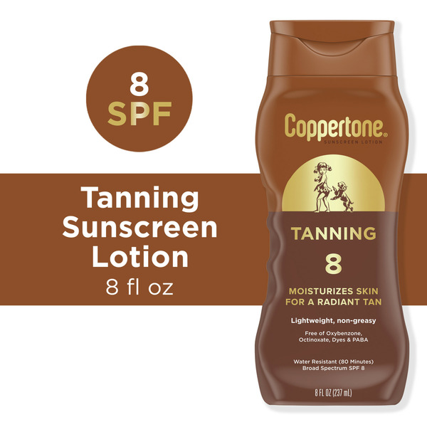 Coppertone Tanning Lotion, SPF 8 hero