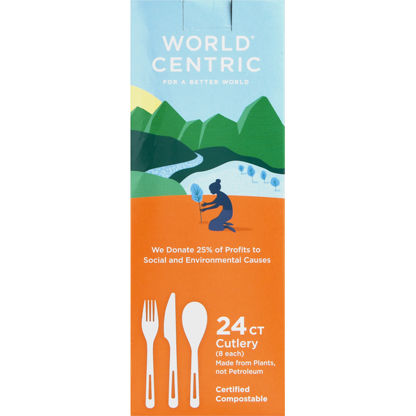 Plates, Bowls, Cups & Flatware World Centric Cutlery hero