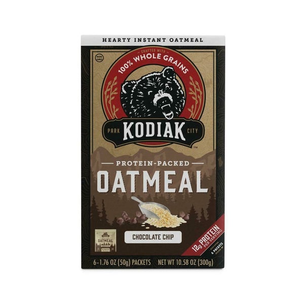 Hot Cereal & Pancake Mixes Kodiak Cakes Oatmeal, Chocolate Chip, Protein-Packed hero