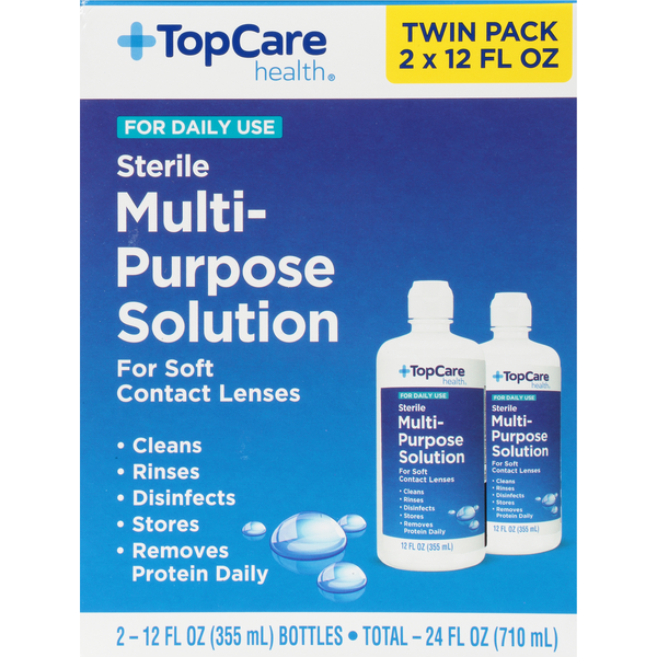 Eye & Ear Care TopCare Multi-Purpose Solution, Sterile, Twin Pack hero