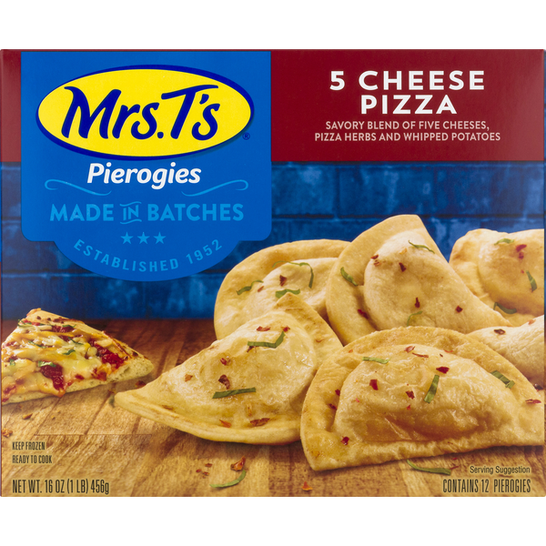 Prepared Meals Mrs. T's Pierogies, 5 Cheese Pizza hero