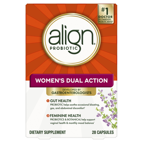 Vitamins & Supplements Align Women's Dual Action Capsules, Daily Probiotic Supplement for Feminine Health hero