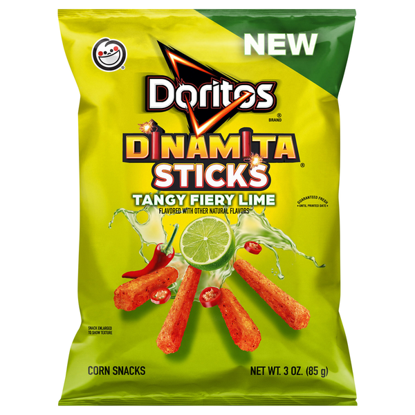 Food Bazaar Doritos Corn Snacks, Dinamita Sticks, Tangy Fiery Lime Same ...