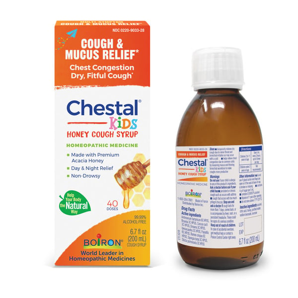 Cold, Flu & Allergy Boiron Chestal Kids Honey Cough Syrup, Homeopathic Medicine for Cough & Mucus Relief hero