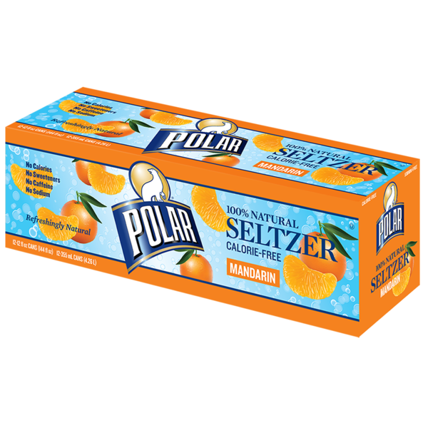 Seltzer & Sparkling Drinks Polar Seltzer  Seltzer Water Mandarin hero