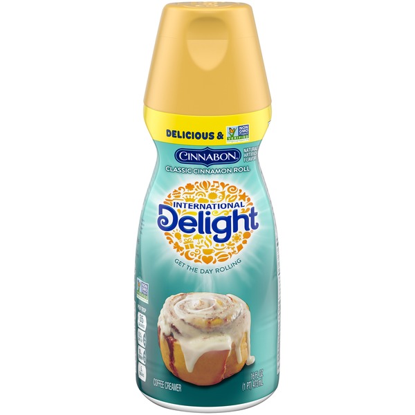 Cream International Delight Cinnabon Classic Cinnamon Roll Coffee Creamer hero