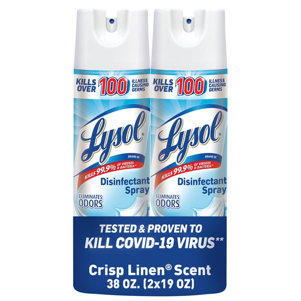 Cleaning Products Lysol Disinfectant Spray, Sanitizing and Antibacterial Spray, Crisp Linen hero