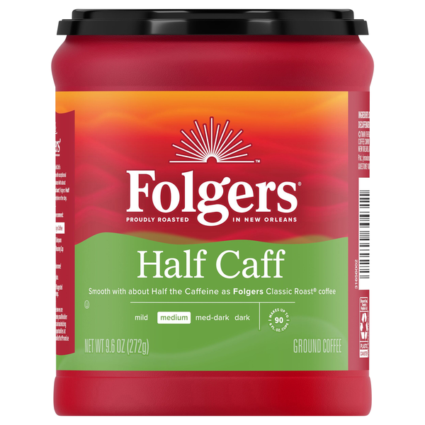 Coffee Folgers Coffee, Ground, Medium, Half Caff hero