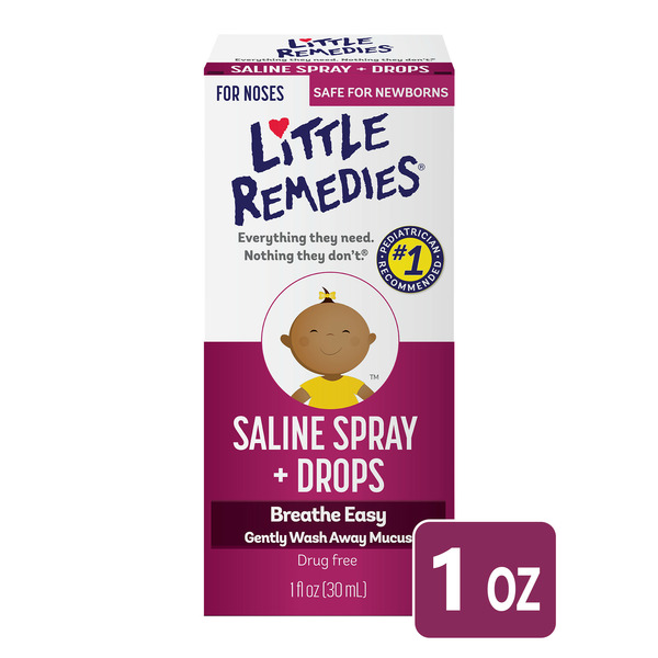 Cold, Flu & Allergy Little Remedies Saline Spray and Drops for Newborns hero