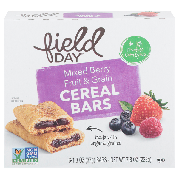 Breakfast Bars & Pastries FIELD DAY Cereal Bars, Mixed Berry, Fruit & Grain hero