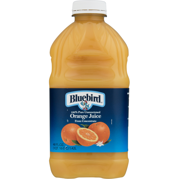 Juice & Nectar (Shelf-Stable) Bluebird Orange Juice, 100% Pure, Unsweetened hero