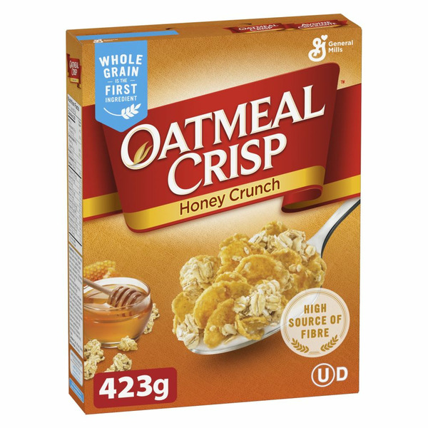 Cereal General Mills Oatmeal Crisp Breakfast Cereal, Honey Crunch, High Fibre and Whole Grains hero