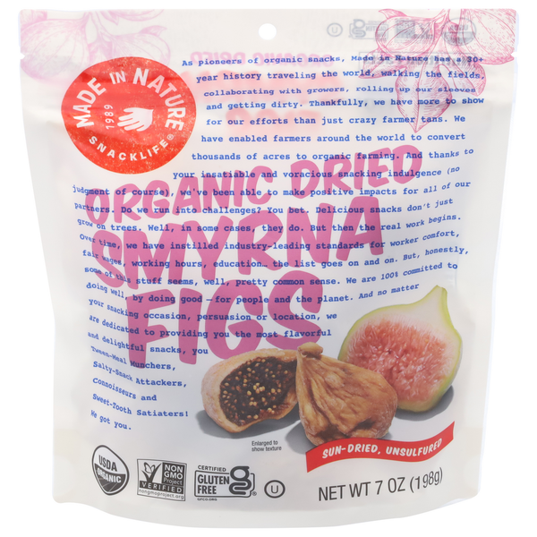 Dried Fruit & Fruit Snacks Made In Nature Smyrna Figs, Organic, Dried hero