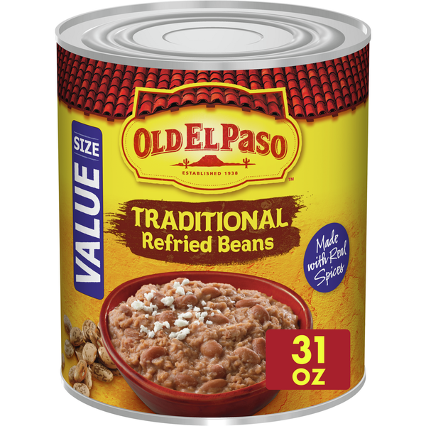 Latino Foods Old El Paso Traditional Refried Beans hero