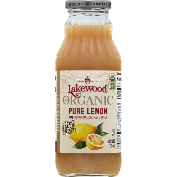 Juice & Nectar (Shelf-Stable) Lakewood Juice, Organic, Pure Lemon hero