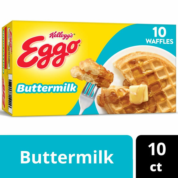 Frozen Waffles & Pancakes Kellogg’s Eggo Frozen Waffles, Frozen Breakfast, Breakfast Food, Buttermilk hero