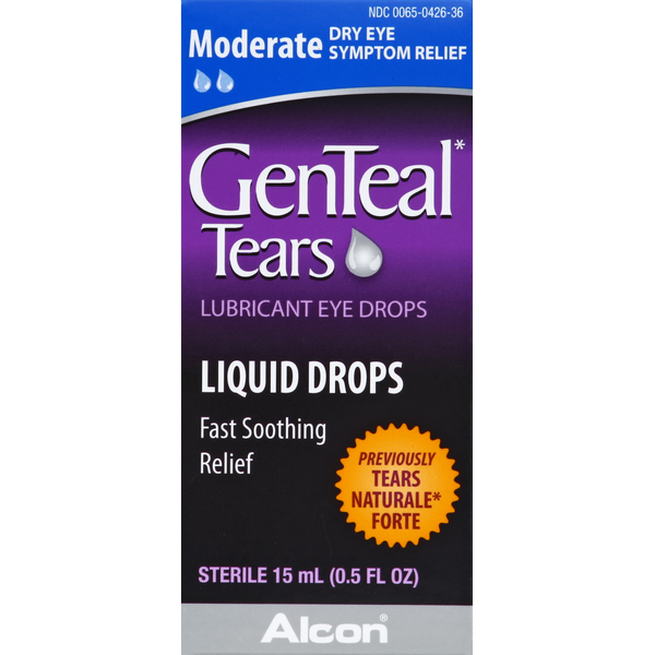 Eye & Ear Care GENTEAL Tears Eye Drops, Lubricant, Moderate, Liquid Drops hero