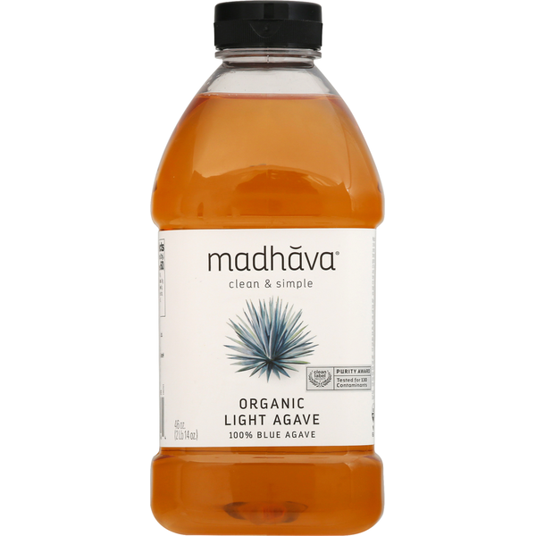 Honeys, Syrups & Nectars Madhava Light Agave, Organic hero